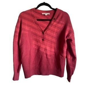 Loft Super‎ Soft Quarter Button Long Sleeve Sweater